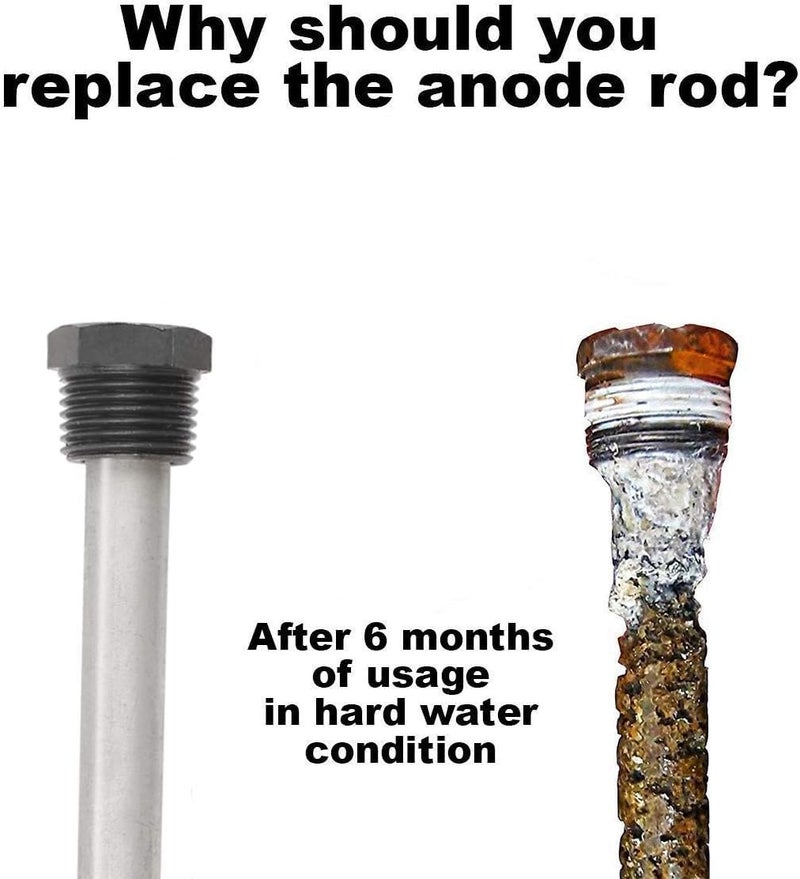 DELE RV Water Heater Magnesium Anode Rod for Atwood Heaters, Dele 2 Pack 1/2" NPT RV Hot Water Tank Anode Rod for RV, Camper and Trailer Water Heaters - Image 4